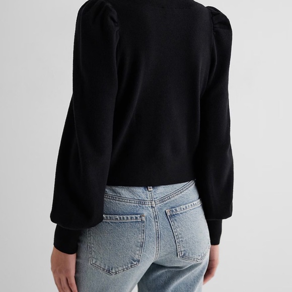 express  Black Sweater/cardigan  with Silver Accents - Picture 3 of 11